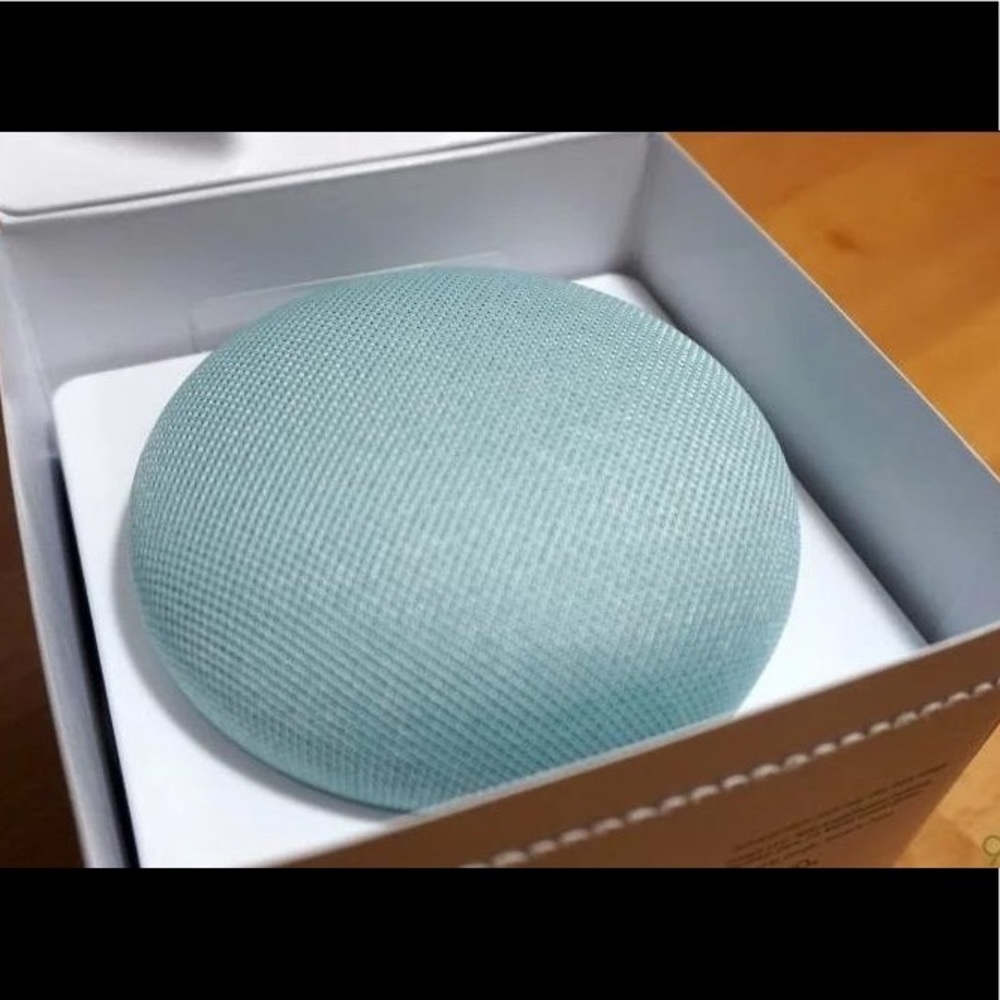 New google home mini in aqua